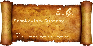 Stankovits Gusztáv névjegykártya